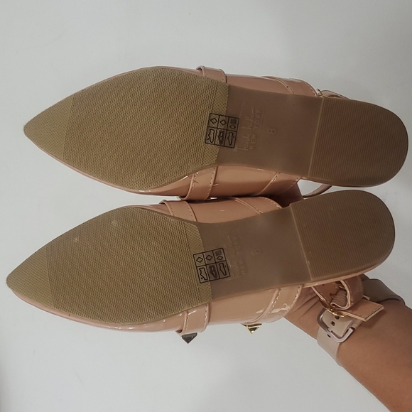Nicole Miller New York Nude Studded flat mules size 8 - Picture 6 of 16
